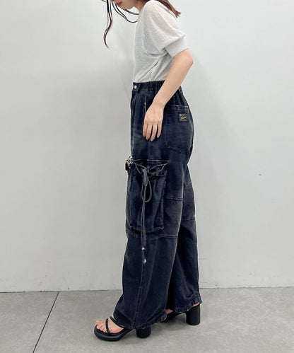 【2尺碼展開】軍裝牛仔褲