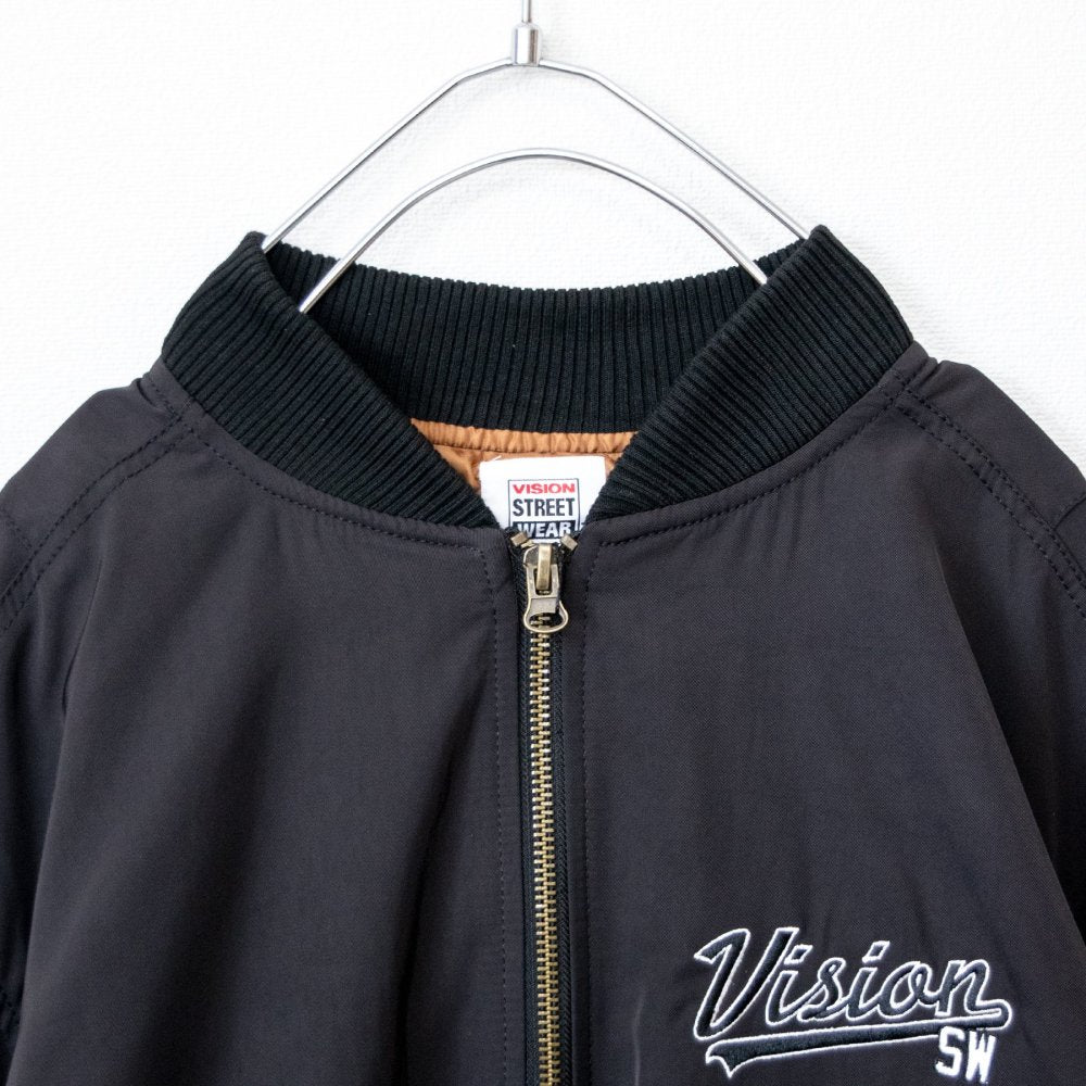 VISION STREET WEAR 大號 MA-1 飛行員夾克 黑色 (CT7106)