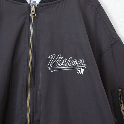 VISION STREET WEAR 大號 MA-1 飛行員夾克 黑色 (CT7106)