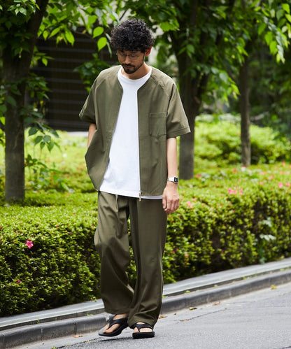 LINEN LIKE N/C BB SHT/リネンライク ノーカラー 棒球衫