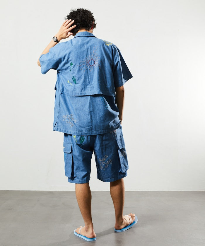 Chambray Trip Shorts