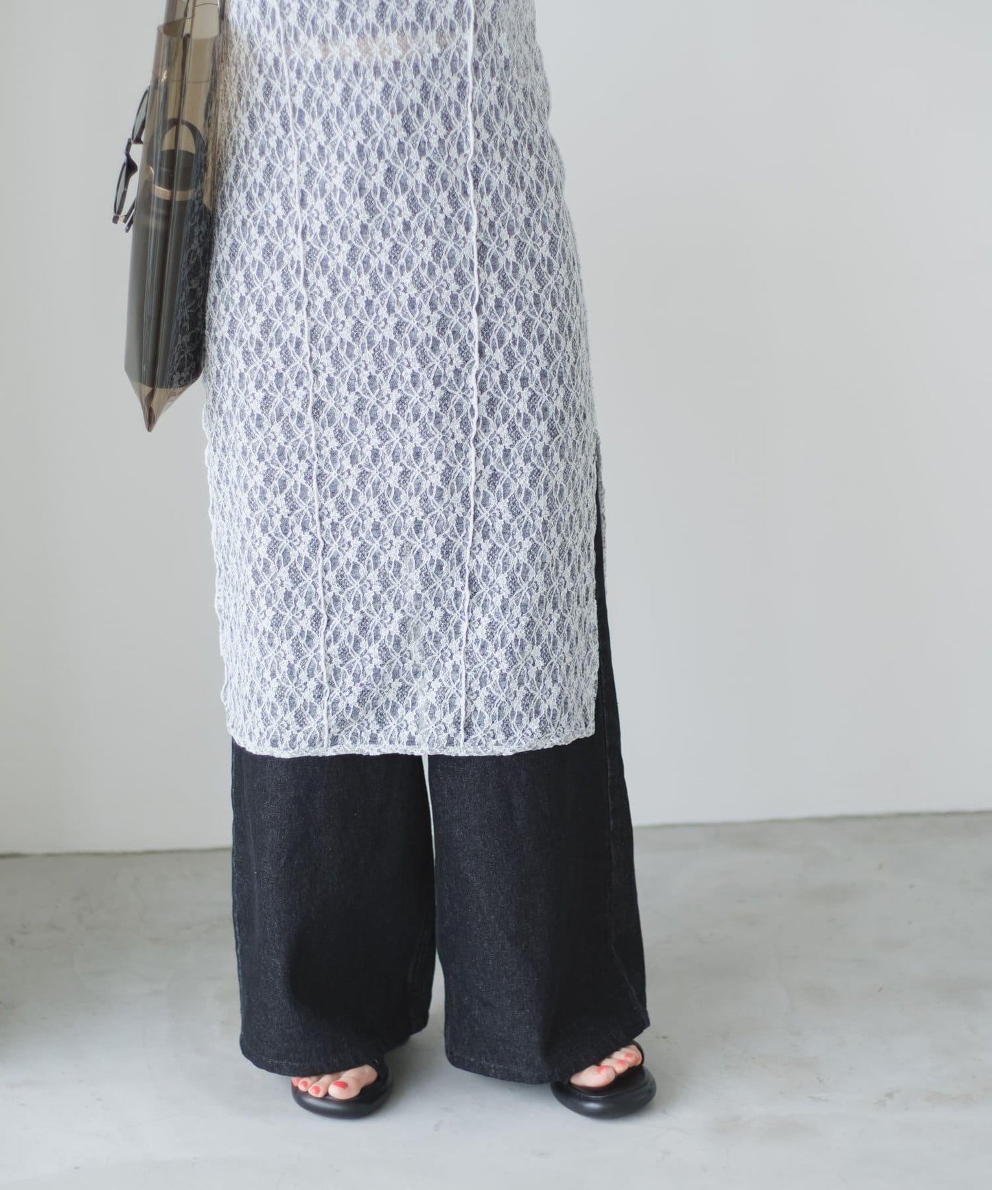 【Kastane】蕾絲花邊短袖連衣裙