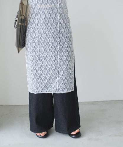 【Kastane】蕾絲花邊短袖連衣裙