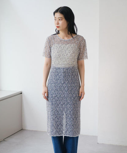 【Kastane】蕾絲花邊短袖連衣裙