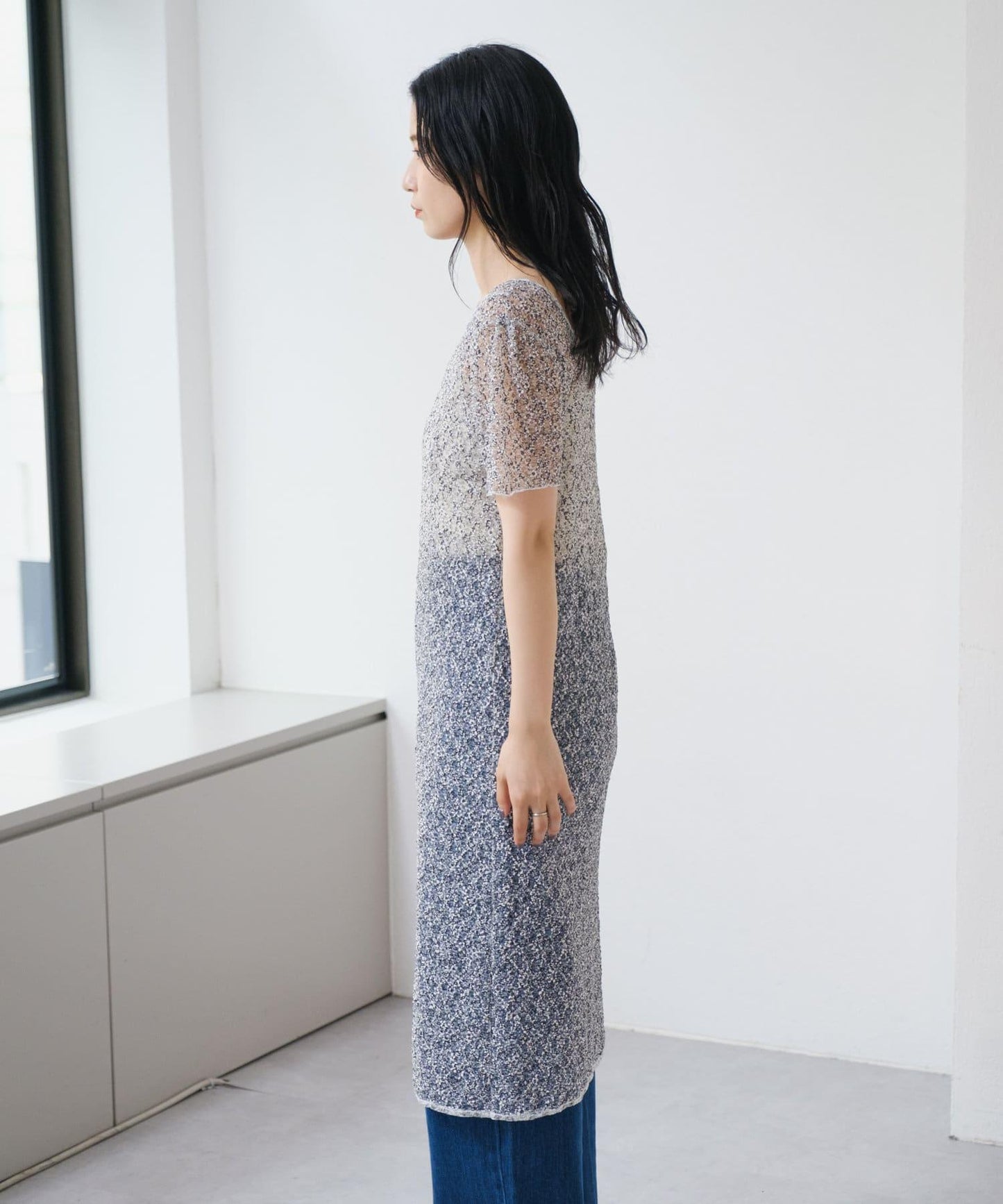 【Kastane】蕾絲花邊短袖連衣裙