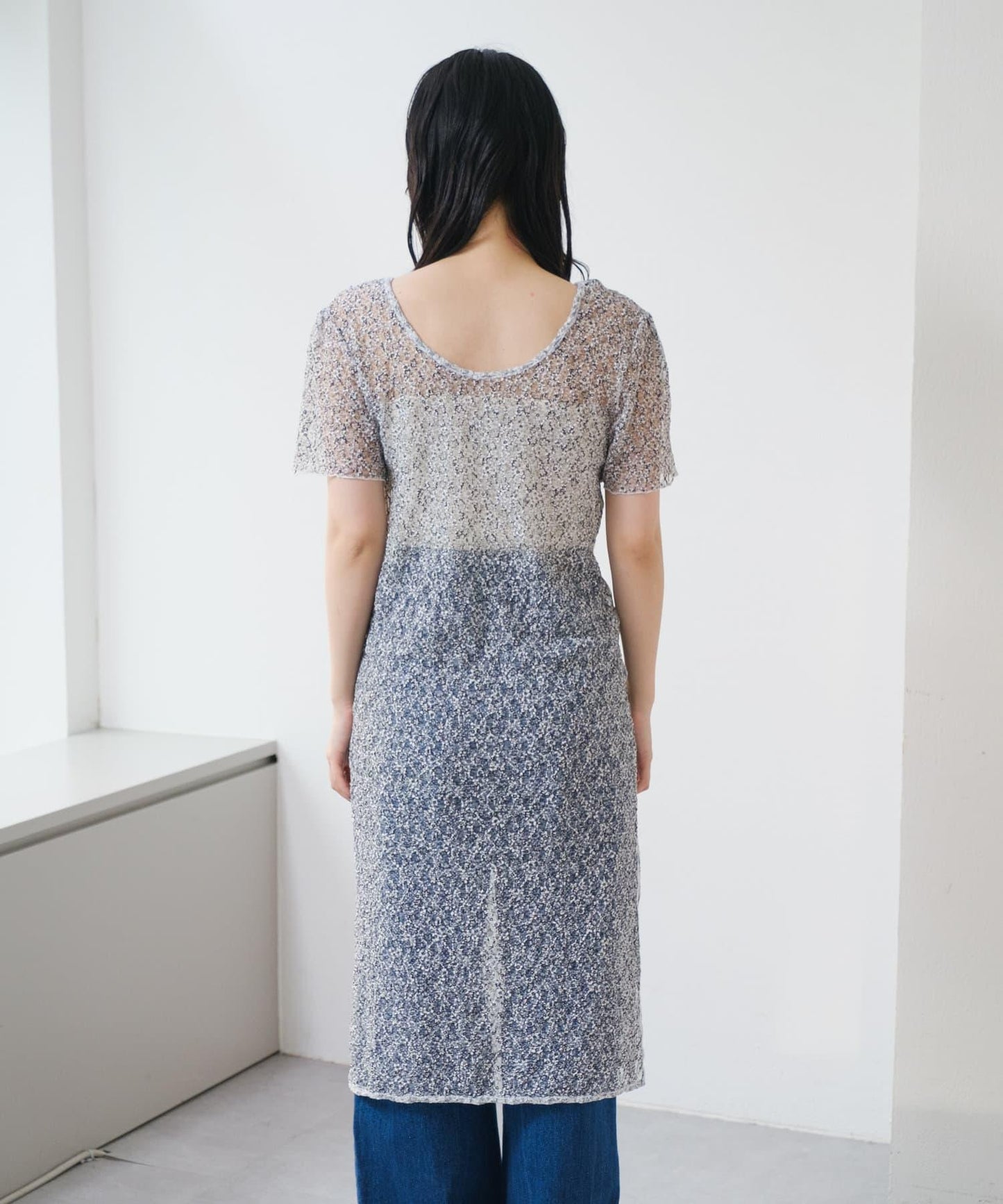 【Kastane】蕾絲花邊短袖連衣裙