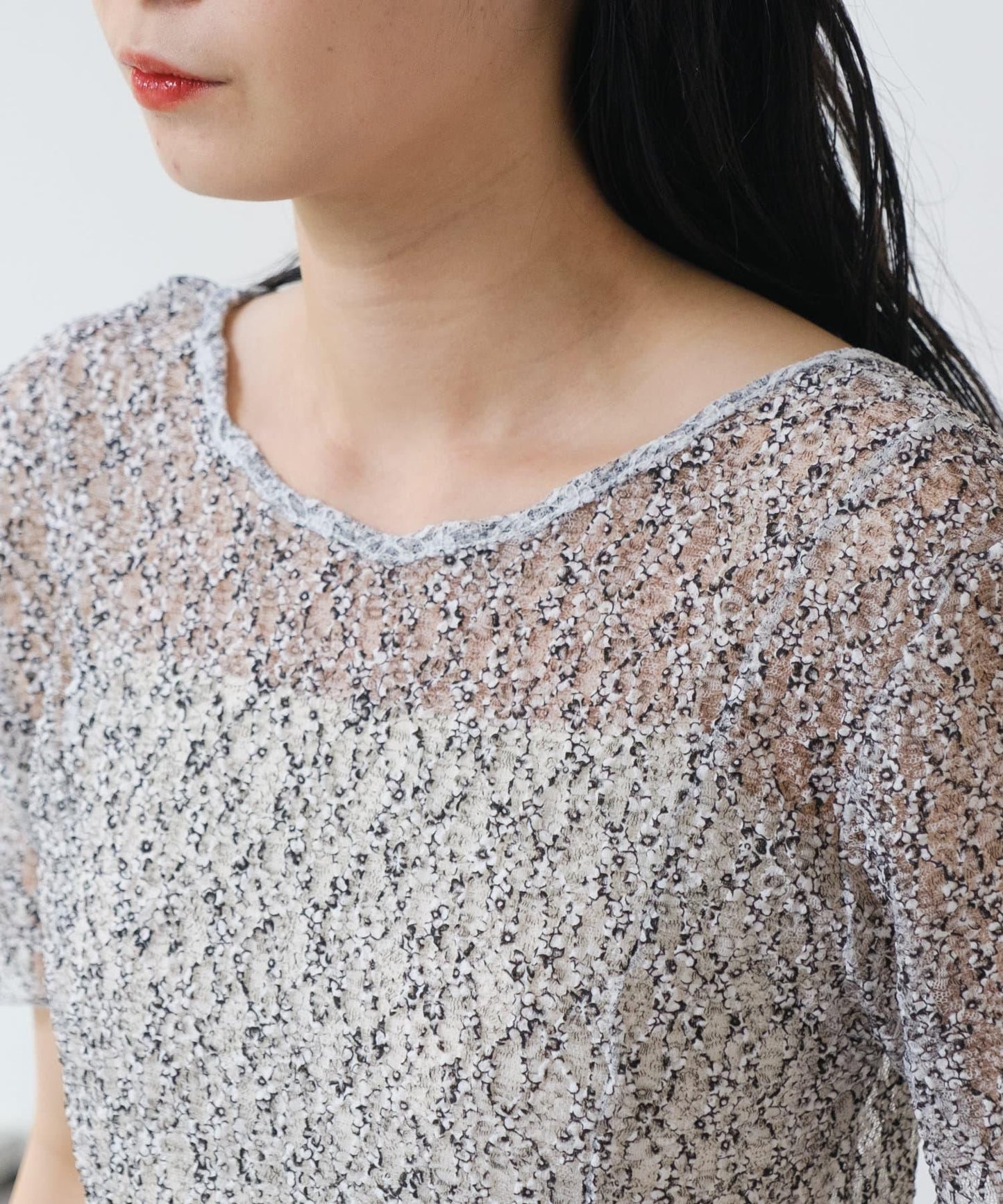 【Kastane】蕾絲花邊短袖連衣裙