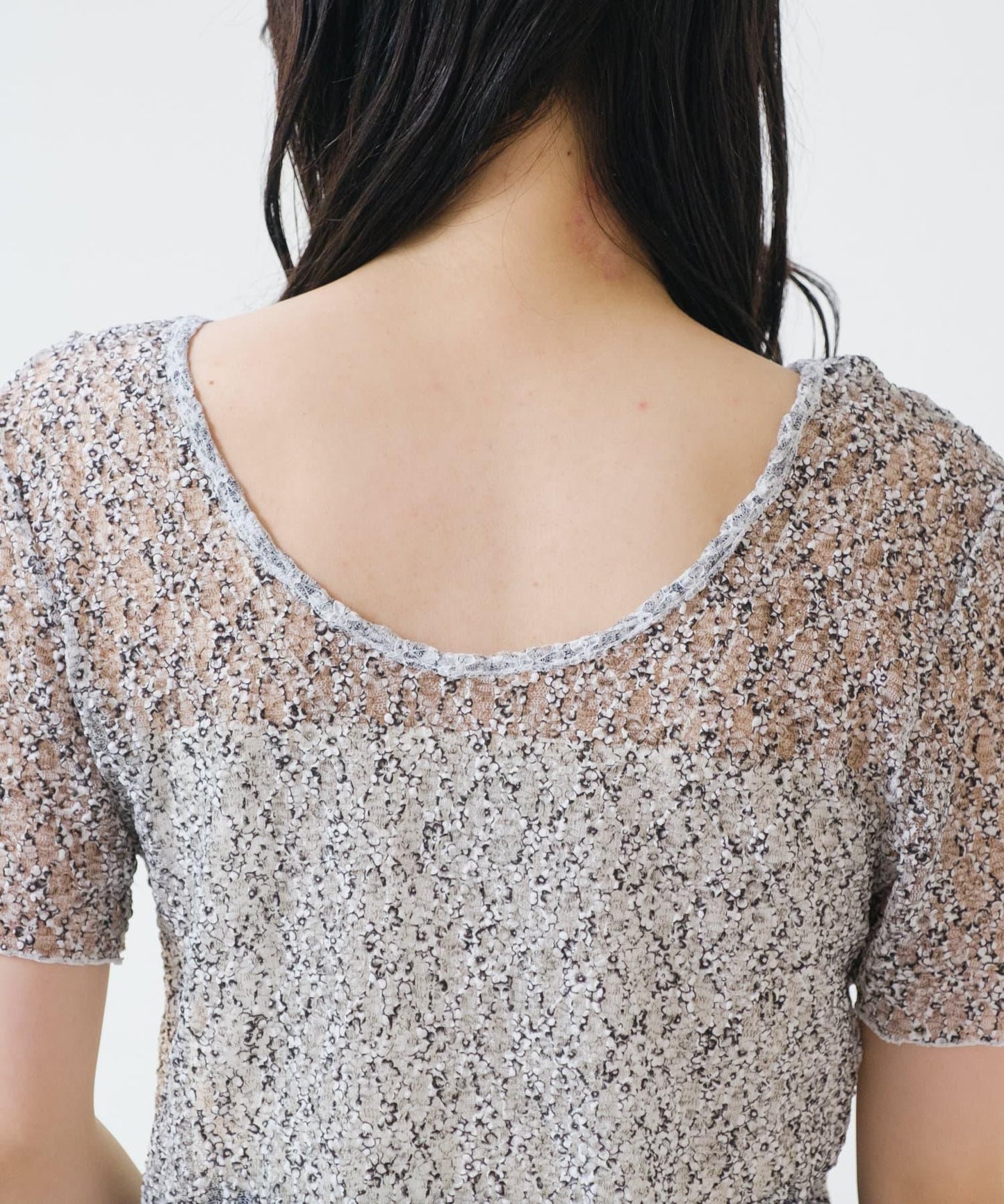 【Kastane】蕾絲花邊短袖連衣裙