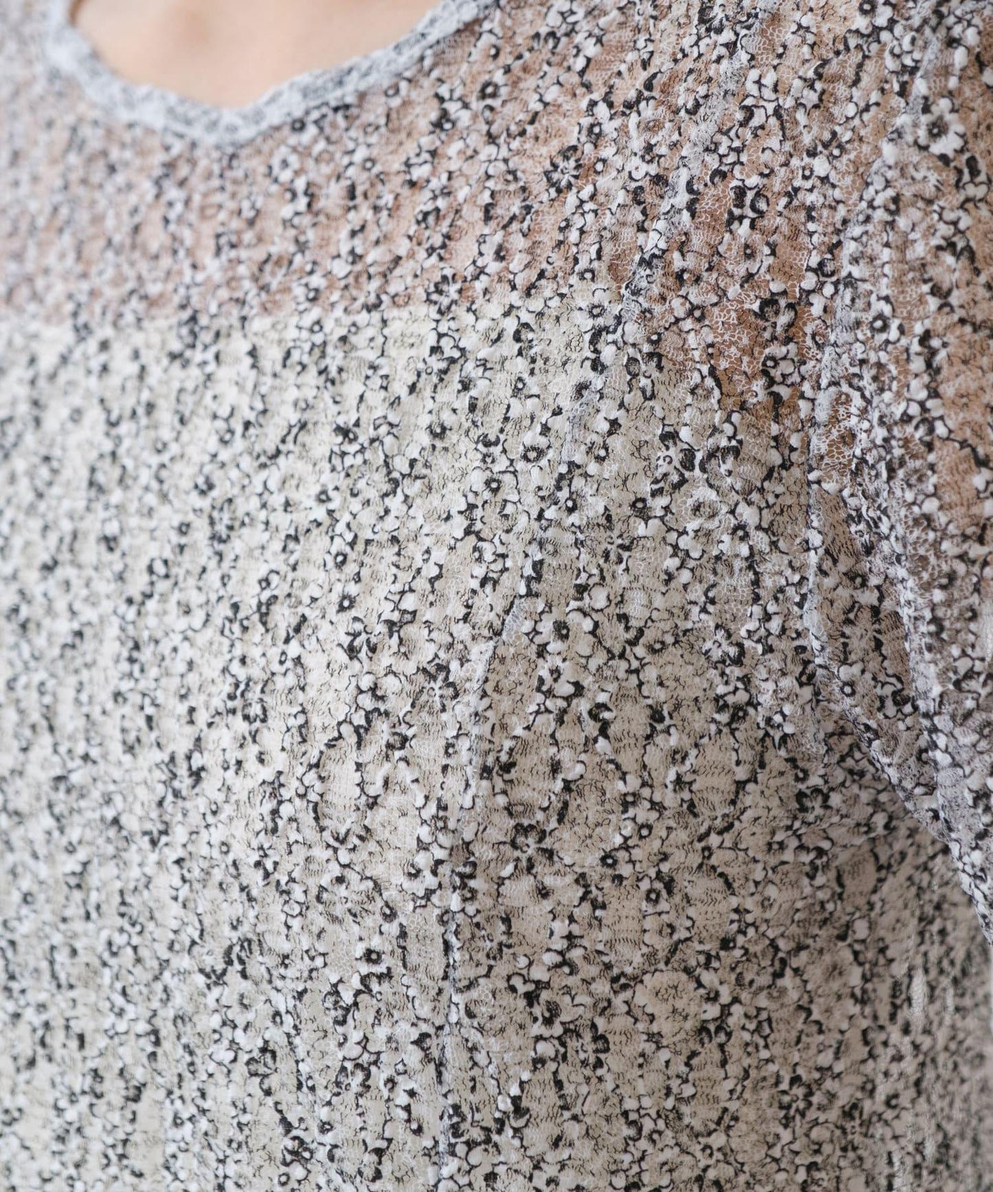 【Kastane】蕾絲花邊短袖連衣裙