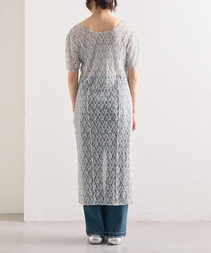 【Kastane】蕾絲花邊短袖連衣裙