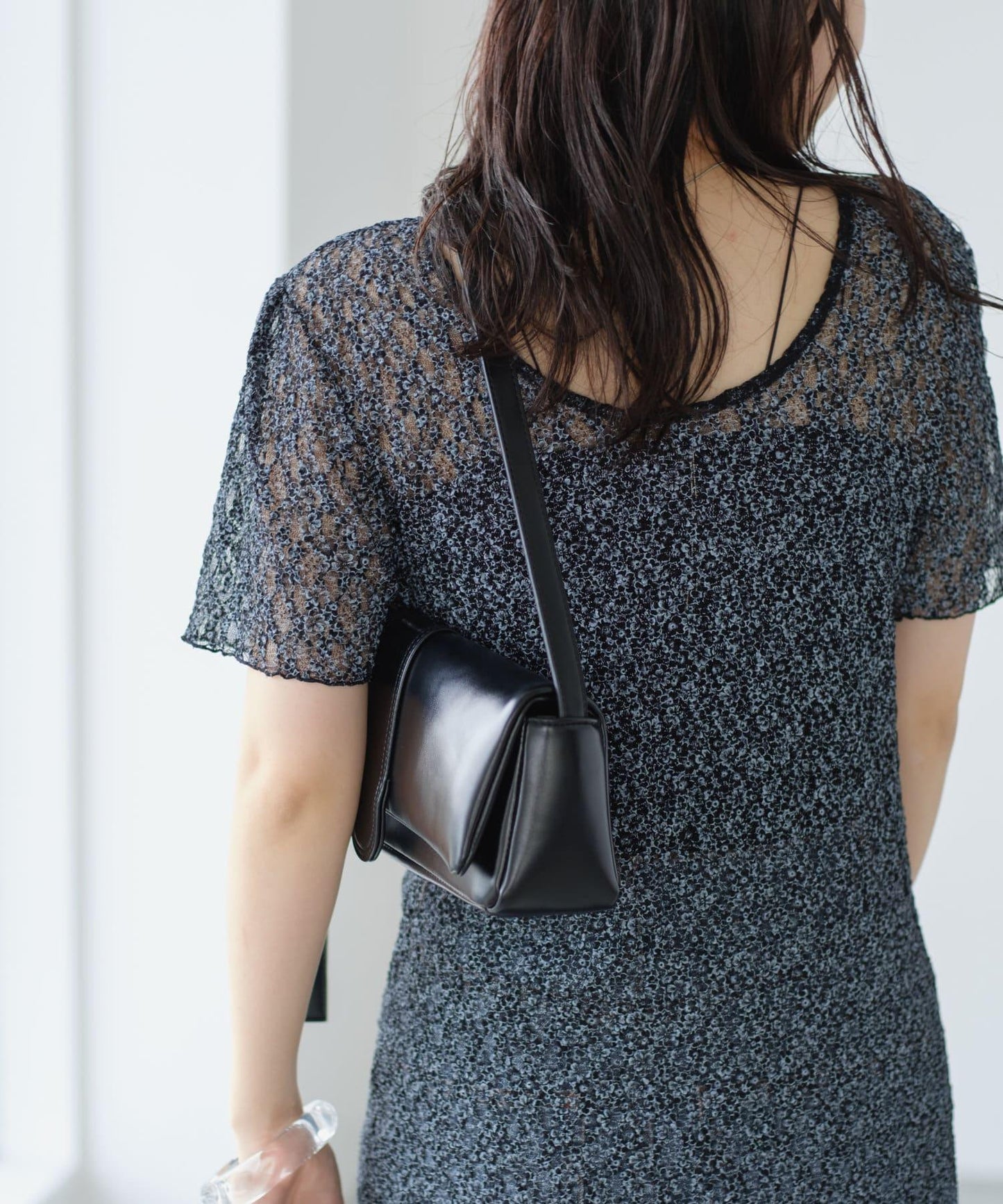 【Kastane】蕾絲花邊短袖連衣裙