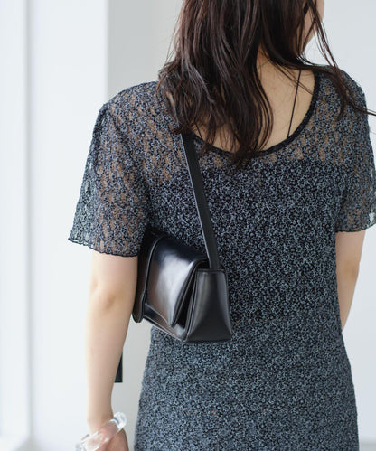 【Kastane】蕾絲花邊短袖連衣裙