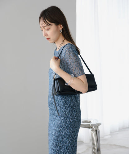 【Kastane】蕾絲花邊短袖連衣裙