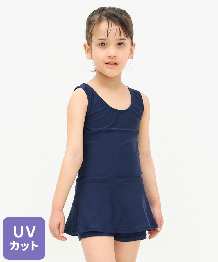 【防紫外線】限定 女童連衣裙學校泳裝