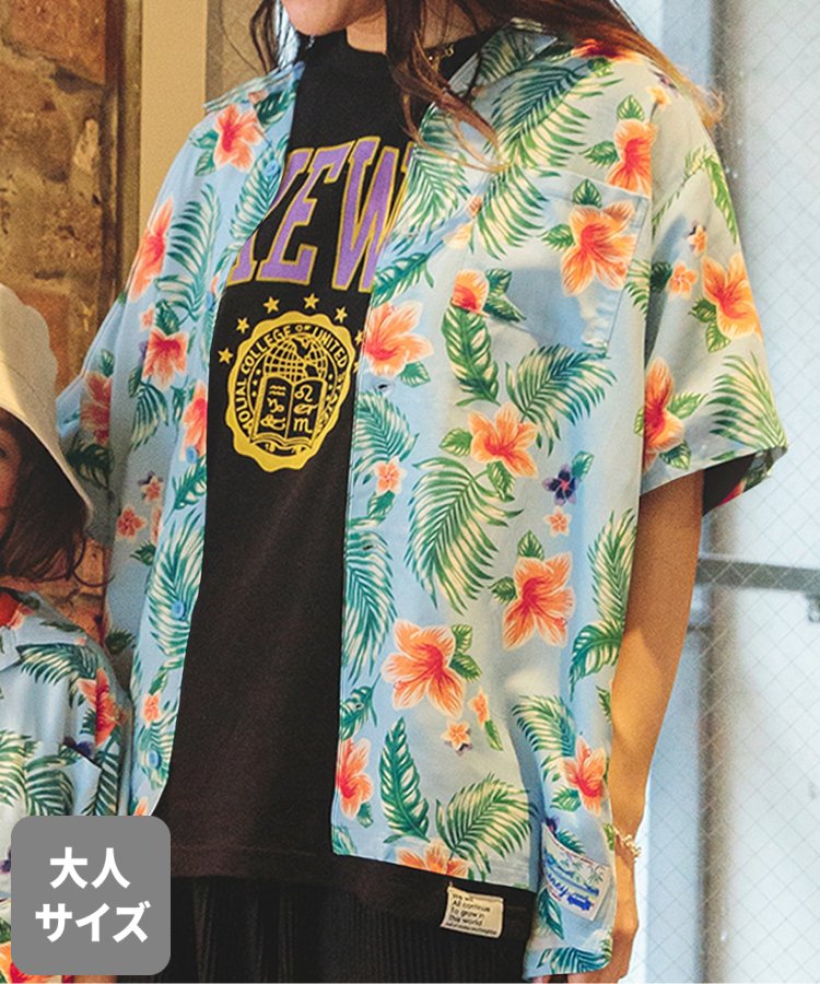 【連衣裙】度假風夏威夷襯衫成人