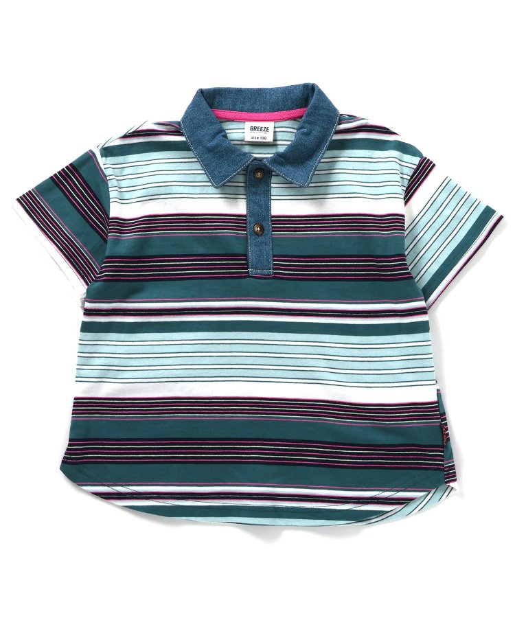 領口修身多色條紋Polo衫部分網絡限定尺碼