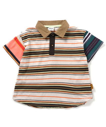 領口修身多色條紋Polo衫部分網絡限定尺碼