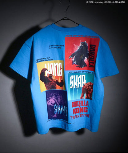【哥斯拉x金剛 新帝國】印花寬鬆T恤