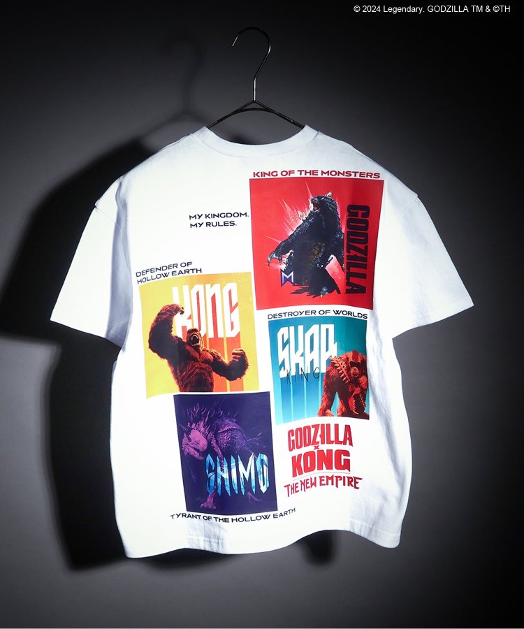 【哥斯拉x金剛 新帝國】印花寬鬆T恤