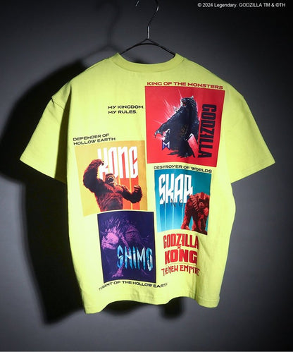【哥斯拉x金剛 新帝國】印花寬鬆T恤
