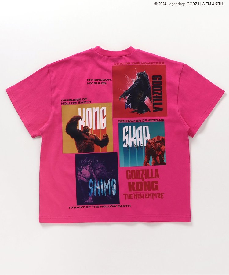 【哥斯拉x金剛 新帝國】印花寬鬆T恤