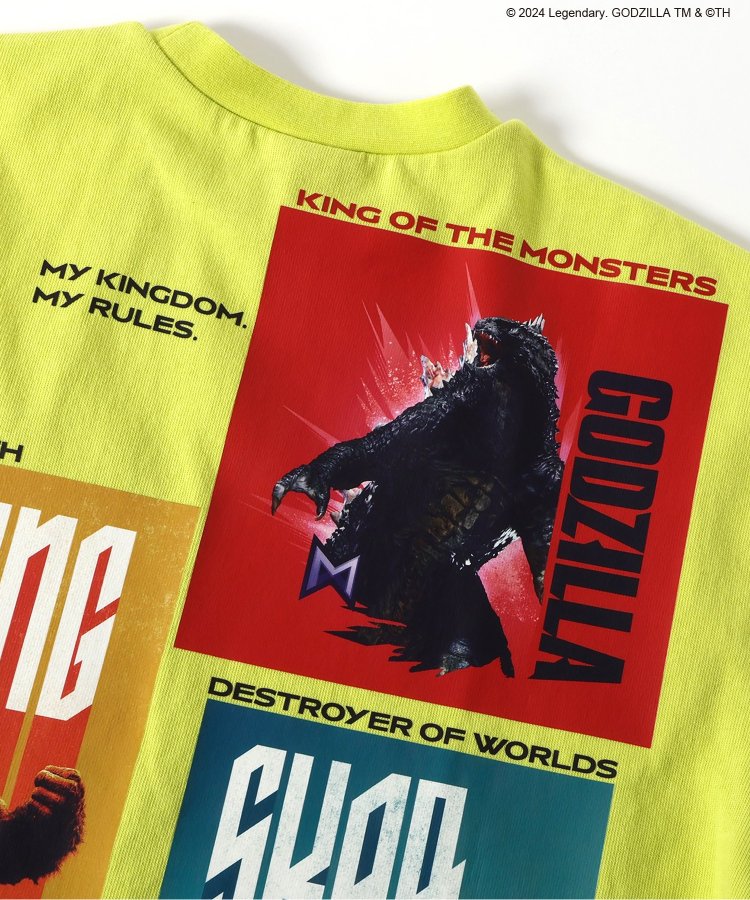 【哥斯拉x金剛 新帝國】印花寬鬆T恤