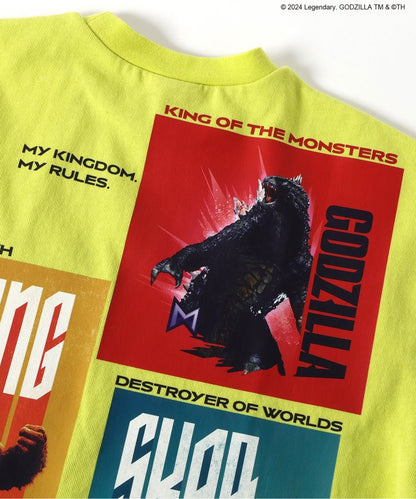 【哥斯拉x金剛 新帝國】印花寬鬆T恤