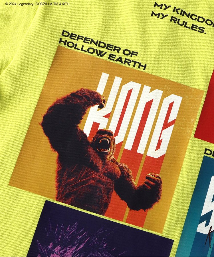 【哥斯拉x金剛 新帝國】印花寬鬆T恤