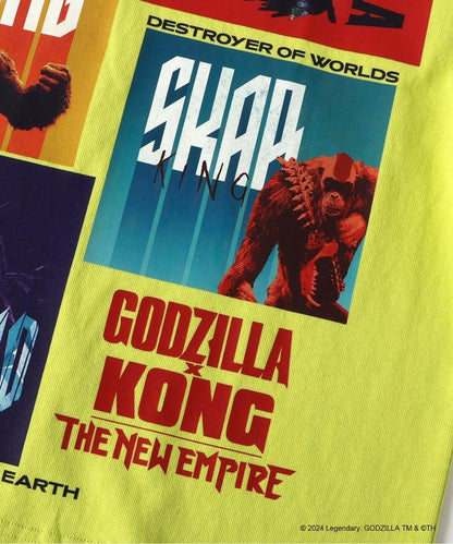 【哥斯拉x金剛 新帝國】印花寬鬆T恤