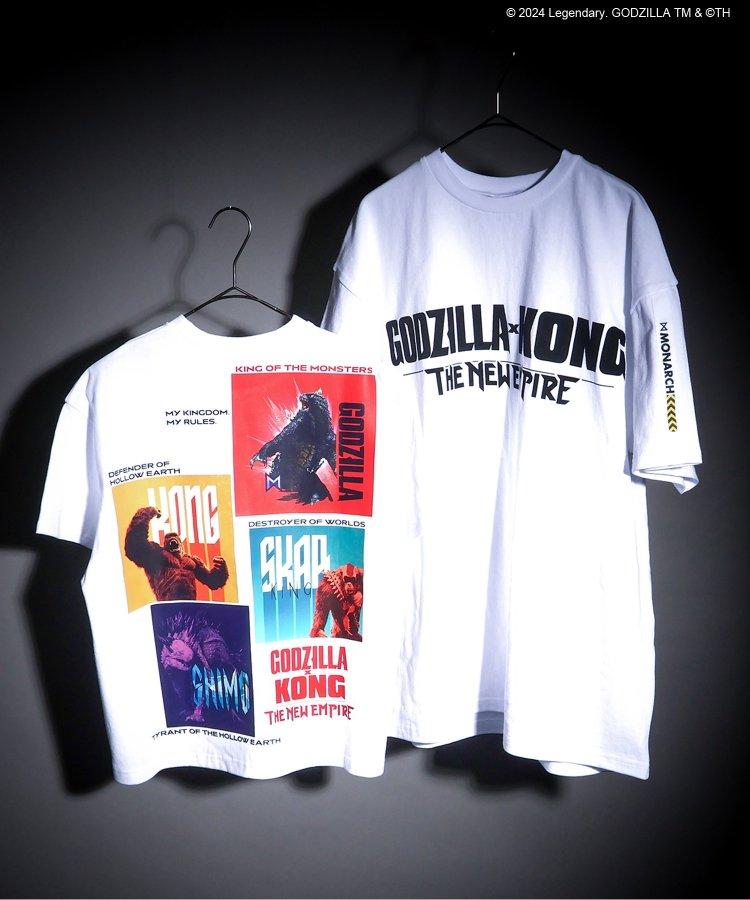【哥斯拉x金剛 新帝國】印花寬鬆T恤成人