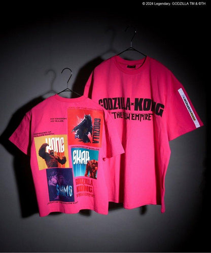 【哥斯拉x金剛 新帝國】印花寬鬆T恤成人