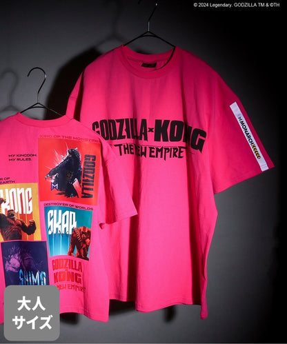 【哥斯拉x金剛 新帝國】印花寬鬆T恤成人