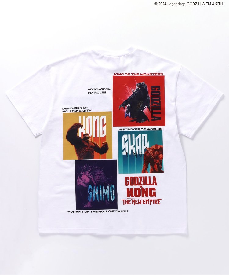 【哥斯拉x金剛 新帝國】印花寬鬆T恤成人