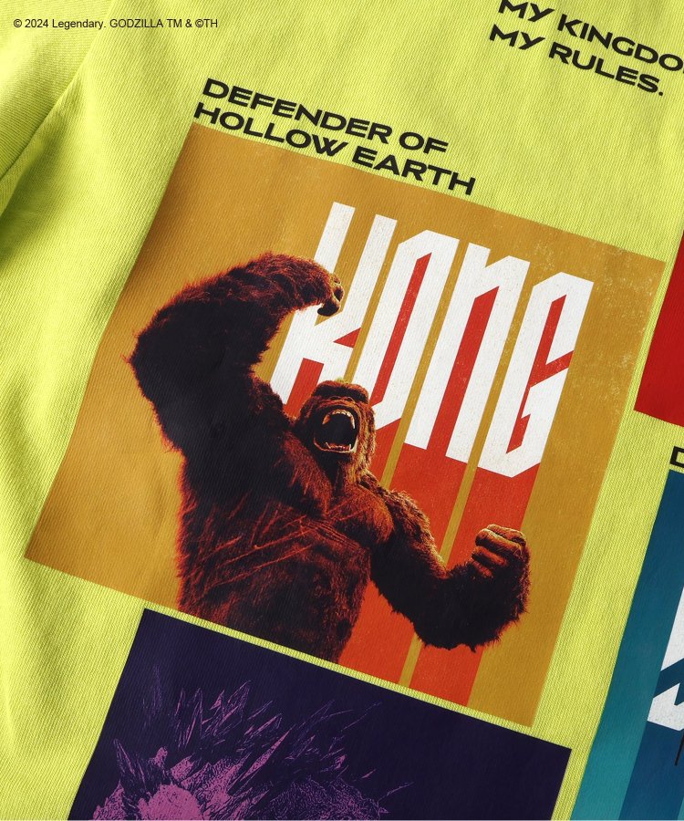 【哥斯拉x金剛 新帝國】印花寬鬆T恤成人