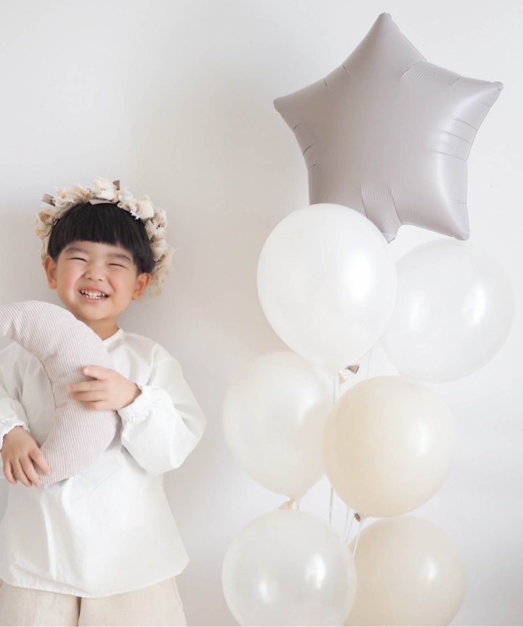 帶支架的星形氣球套裝暖灰色