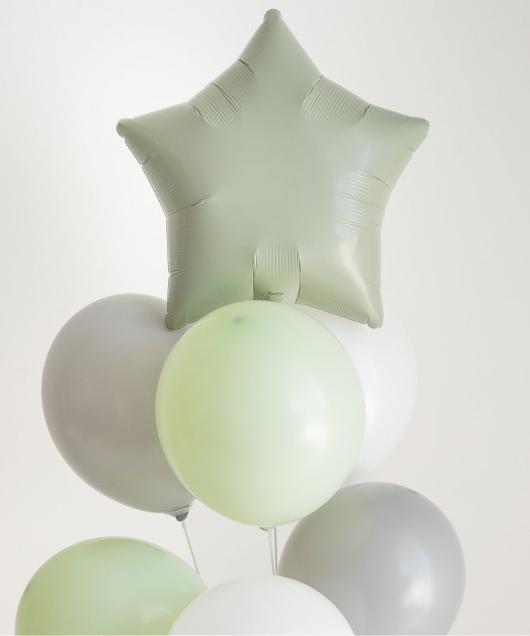 帶支架的星形氣球套裝鼠尾草色
