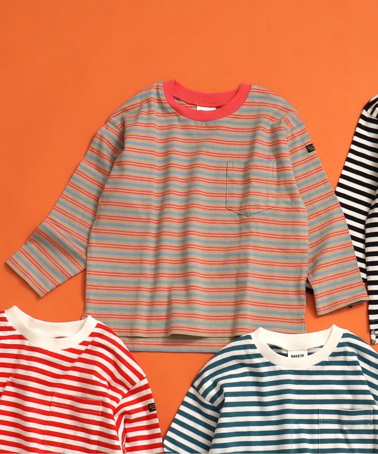 專屬 橫條紋和純色長袖T恤