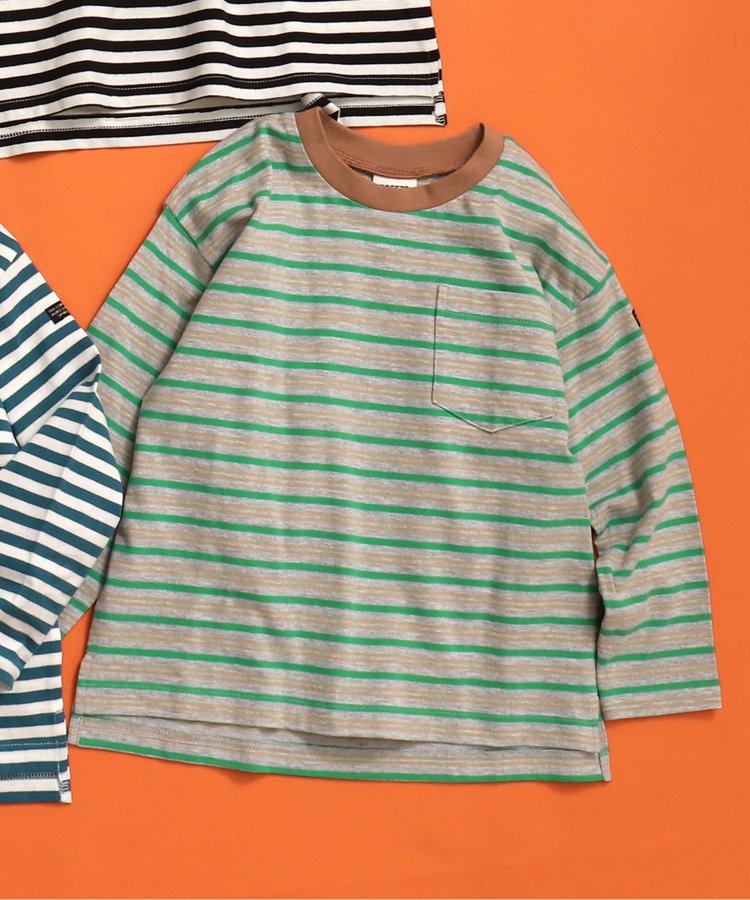 專屬 橫條紋和純色長袖T恤
