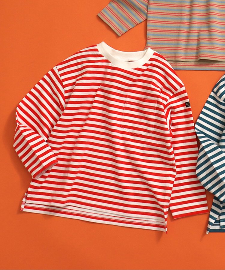 專屬 橫條紋和純色長袖T恤