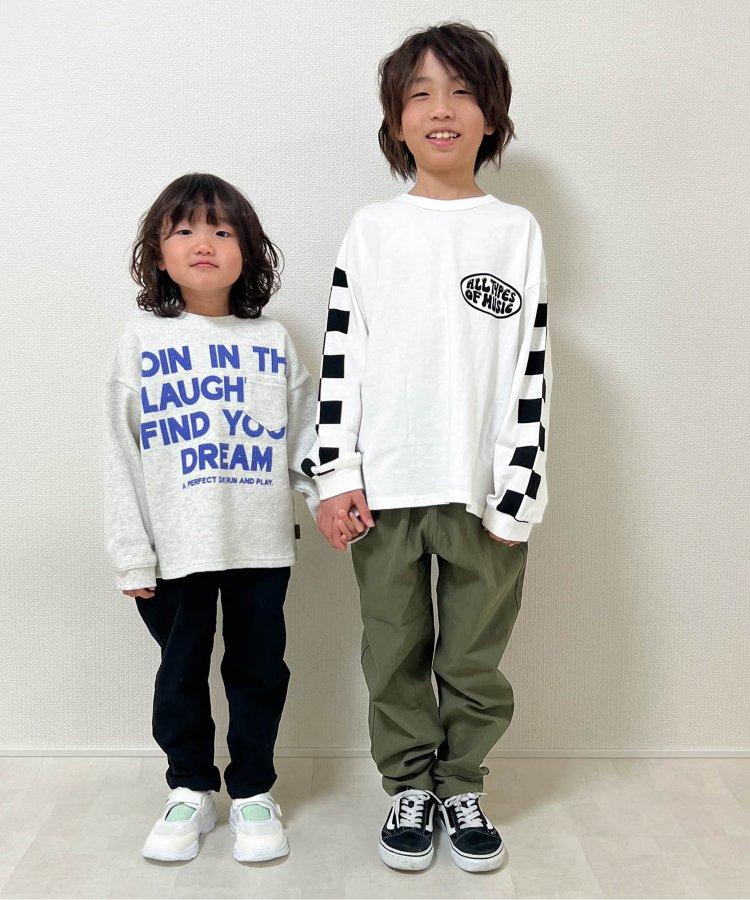 大logo格子紋T恤