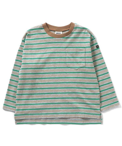 專屬 橫條紋和純色長袖T恤