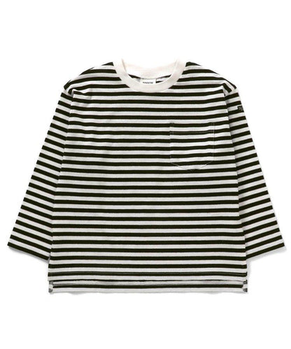 專屬 橫條紋和純色長袖T恤