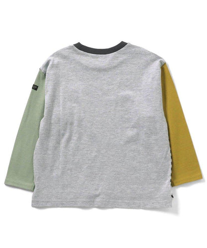 專屬 橫條紋和純色長袖T恤