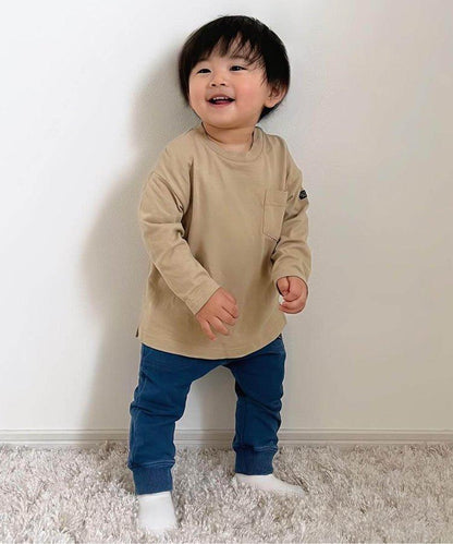 專屬 橫條紋和純色長袖T恤