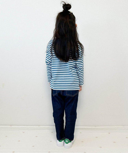 專屬 橫條紋和純色長袖T恤