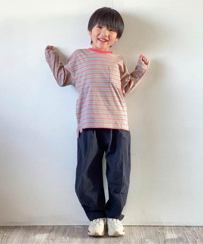 專屬 橫條紋和純色長袖T恤