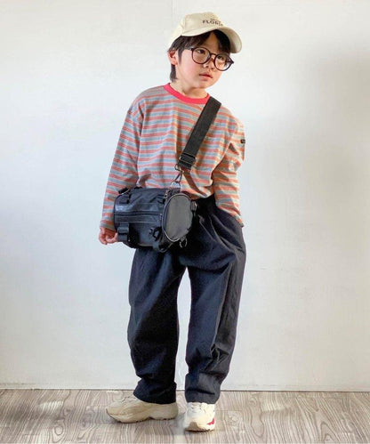 專屬 橫條紋和純色長袖T恤