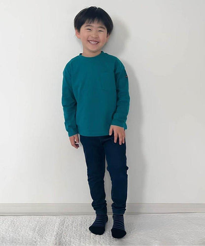 專屬 橫條紋和純色長袖T恤