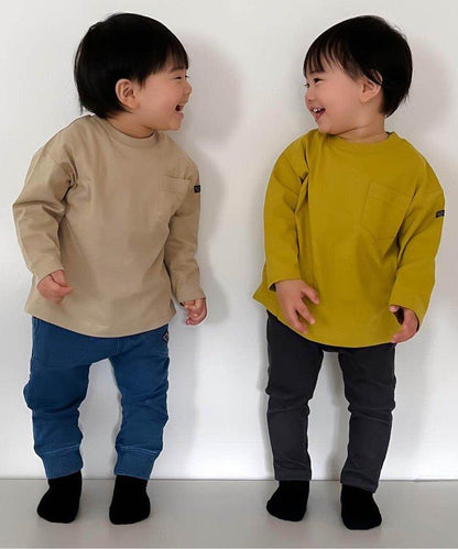 專屬 橫條紋和純色長袖T恤