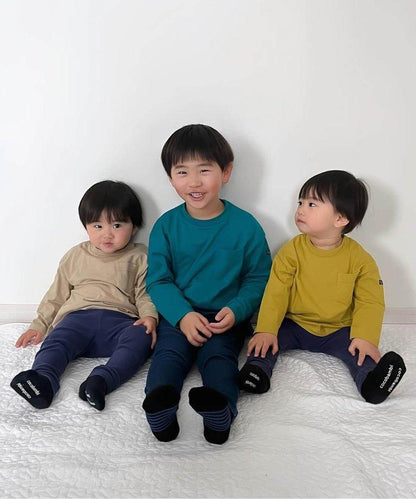 專屬 橫條紋和純色長袖T恤